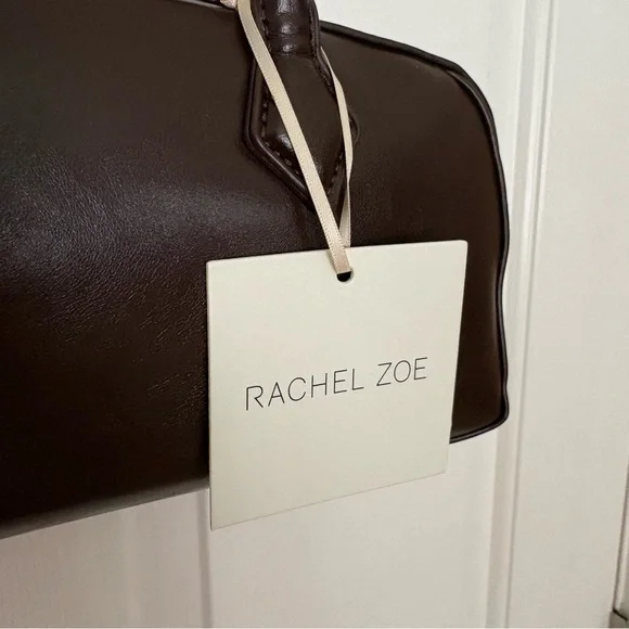 Rachel Zoe Chocolate Brown Barrel Bag RZ-8585 NWT - Picture 2 of 7